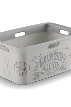 KIS Gray Plastic Laundry Basket, Pack of 4 Factory Price