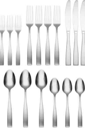 Cambridge Madison Silver Stainless Steel Flatware Set 20 pc Final Sale
