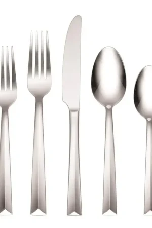 Hampton Forge Moxie Silver Stainless Steel Flatware Set 20 pc Weekend Sale