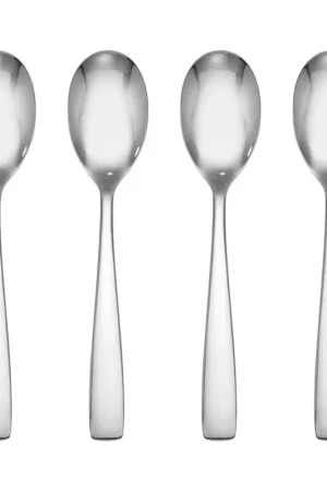 Next Day Delivery Hampton Forge Austin Silver Stainless Steel Flatware Teaspoon Set 4 pc