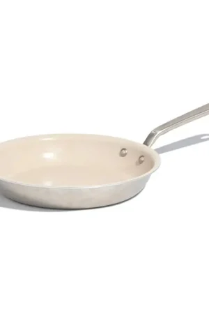 Made In Cookware Ceramic/Stainless Steel Fry Pan 10 in. Silver/White Clearance
