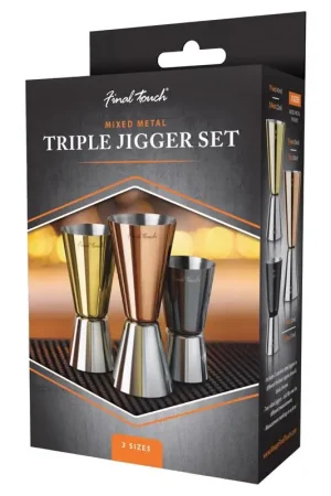 Final Touch Multicolored Stainless Steel Bar Jigger Limited Offer