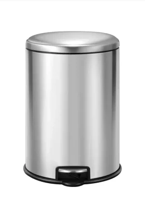 Flash Sale EKO Serene 1.3 gal Silver Stainless Steel Step Pedal Wastebasket, Pack of 2