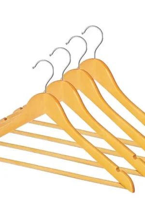 Fast Shipping Whitmor 9-5/16 in. H X 1/2 in. W X 17-1/2 in. L Wood Brown Suit Hanger 1 pk