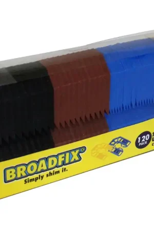 Broadfix 1.7 in. W X 2.2 in. L Hard Plastic Small U Shims 120 pk, Pack of 14 Factory Price