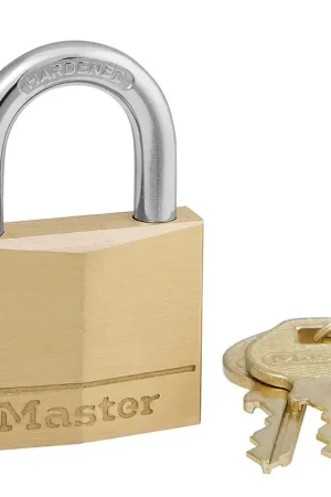 Master Lock 1-1/4 in. H X 5/16 in. W X 1-9/16 in. L Brass 4-Pin Cylinder Exterior Padlock Trusted Brand
