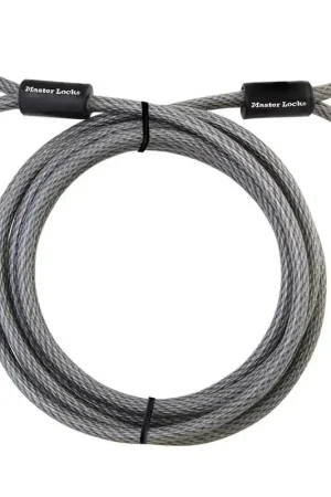 Low Price Master Lock 3/8 in. D X 180 in. L Vinyl Coated Steel Flexible Braided Steel Cable