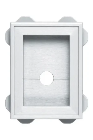 Builders Edge 6-1/4 in. H X 8 in. W X 1-5/8 in. L Prefinished White Vinyl Mounting Block Affordable
