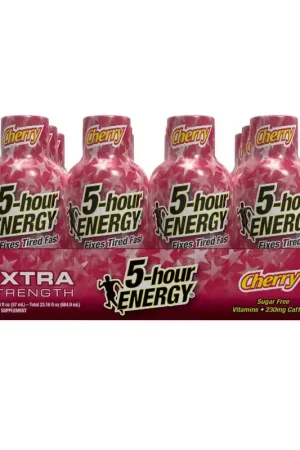 5-hour Energy Extra Strength Sugar Free Cherry Energy Shot 1.93 fl. oz., Pack of 12 Factory Price